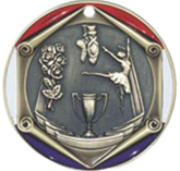 Dance, Tri-Color Enameled Border Medal
