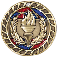 Leadership Medal with Translucent Color Fill & Glitter