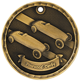 Pinewood 3-D 2" Medal