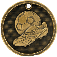 Soccer 3-D 2" Medal