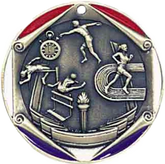 Track & Field, Tri-Color Enameled Border Medal