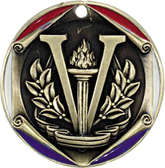 Victory, Tri-Color Enameled Border Medal
