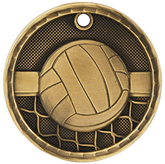 Vollyball 3-D 2" Medal