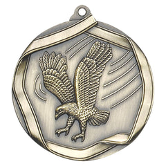 Eagle Elite Medal – Antique gold medal showcasing a soaring eagle with wings spread wide.