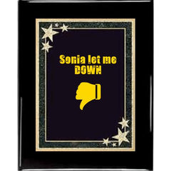 Piano Finish Rosewood Plaque