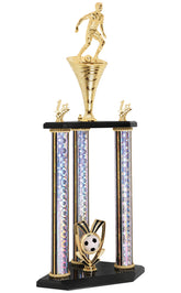 Soccer 3-Post, 2-Tier Trophy