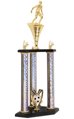 Soccer 3-Post, 2-Tier Trophy