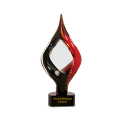 Red & Black Twist Art Glass