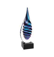 Premier Glass Art Twisted Rain Drop