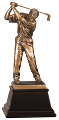 9 1/2" Bronze Male Golf Resin Award