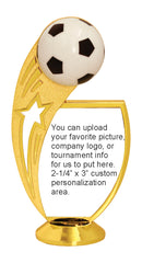 Custom Graphic 4-Column Soccer Trophy