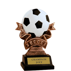 Soccer Ribbon Resin