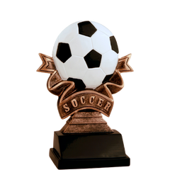 Soccer Ribbon Resin