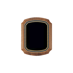 Solid American Walnut Plaque with a Black Brass Florentine Border Engravable Plate