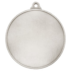Back of Elite Series Antique Silver Medal showing personalization engraving area