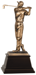 9 3/4" Bronze Male Golf Resin Award