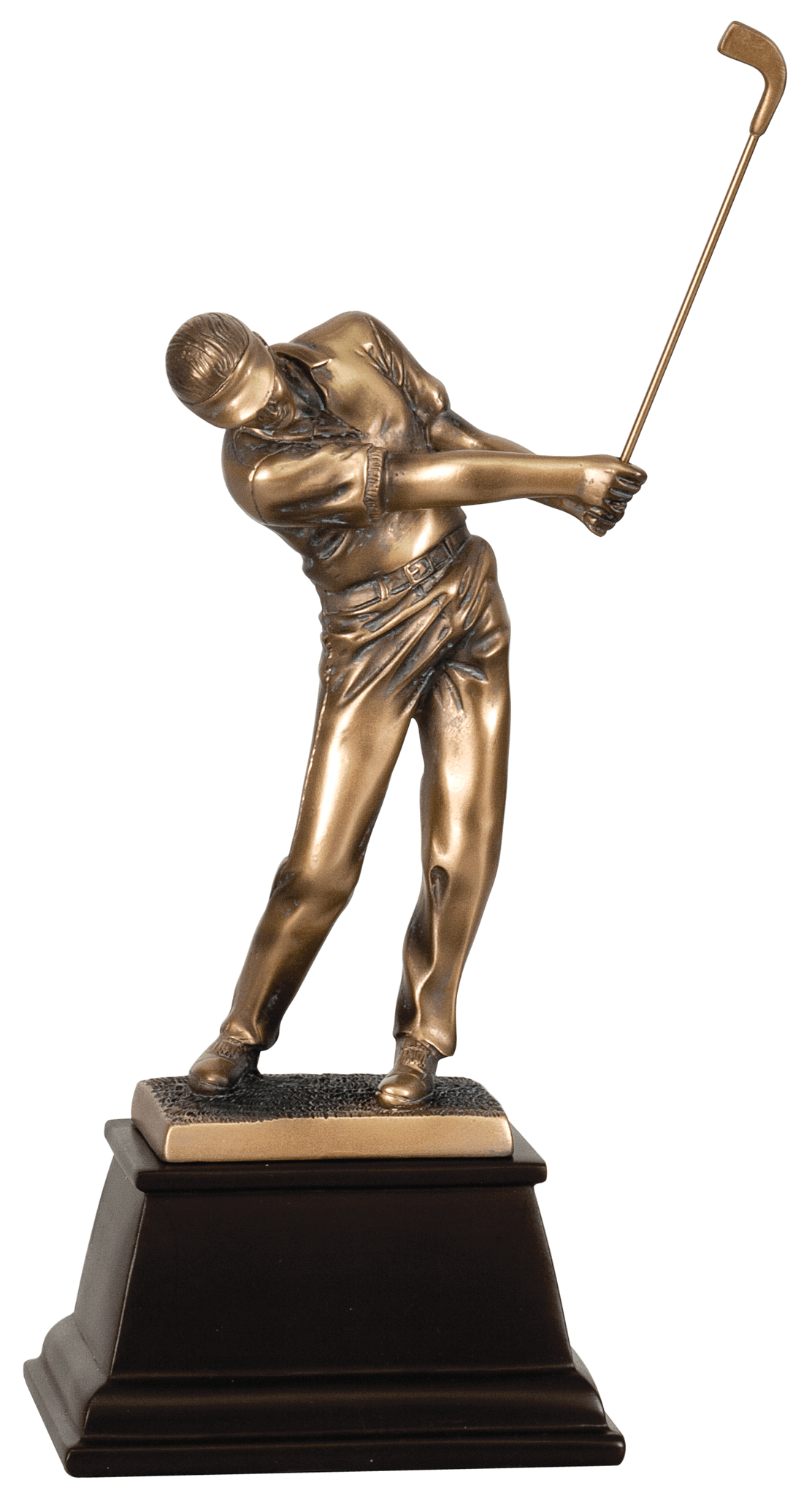 8 3/4" Bronze Male Golf Resin Award